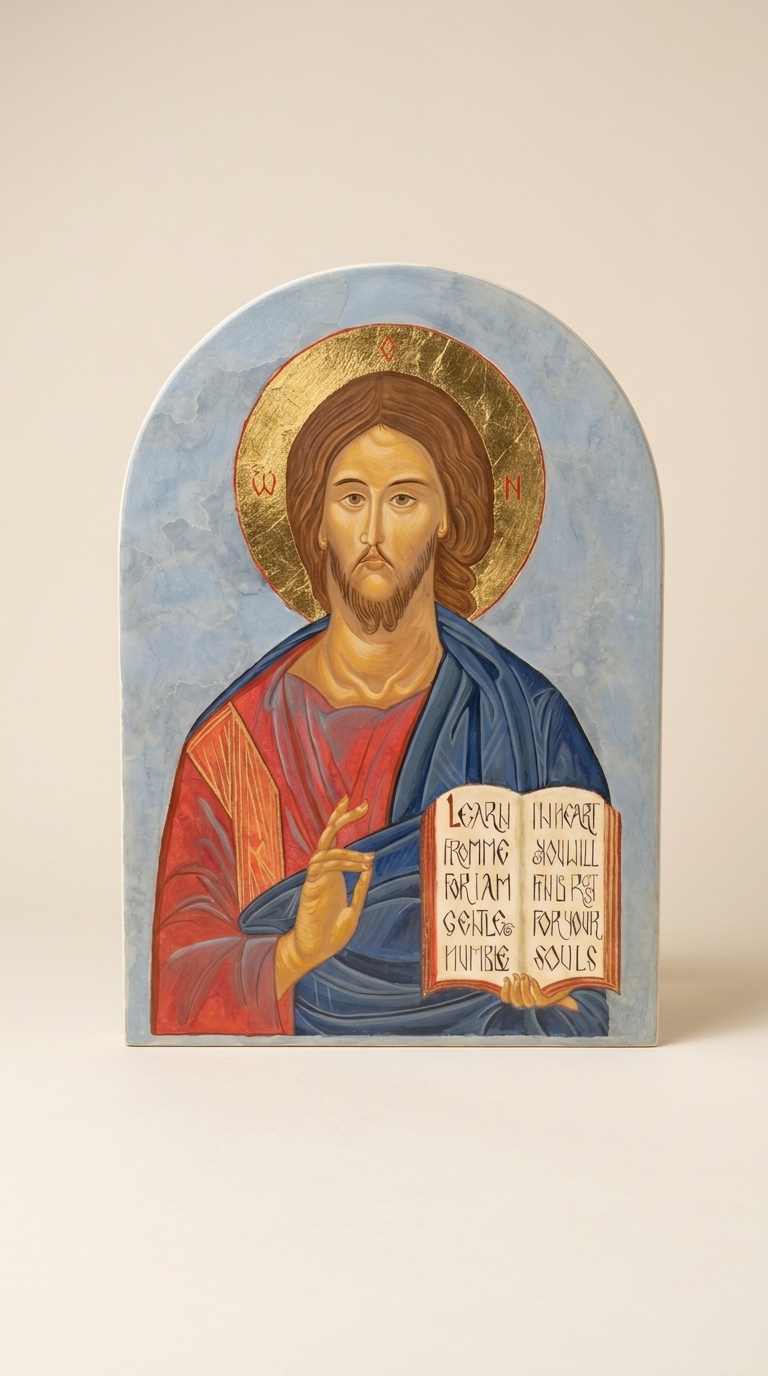 Pantocrator and Gospel icon